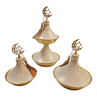 Petite table de service d'intérieur élégante en métal, forme dôme, légère, durable, réutilisable, décoration antique, pour le monde entier, Ramadan, Aïd