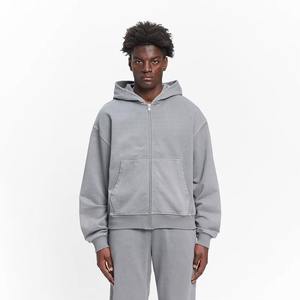 Venta al por mayor sudaderas con capucha de Hombre Nuevo diseño logotipo personalizado 100% algodón casual invierno impreso bordado transpirable cremallera sudaderas con capucha - Product Image 2