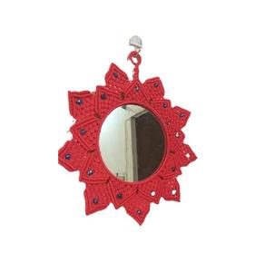 Décoration intérieure Miroir mural en macramé carré biseauté sans cadre Tuile de miroir pour mariage Art décoratif mural - Product Image 2