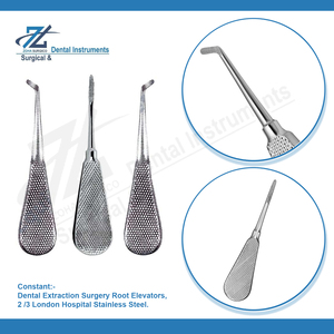 Juego de elevador de raíz de acero inoxidable para Hospital de Londres, instrumentos quirúrgicos dentales manuales de extracción izquierda/derecha - Product Image 4