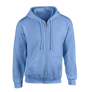 Sudadera con capucha para hombre 2026, corte ajustado, cremallera completa, ligera, con estampado por transferencia térmica, logotipo personalizable, tallas XS-6XL, opciones de teñido liso y efecto abullonado. - Product Image 1
