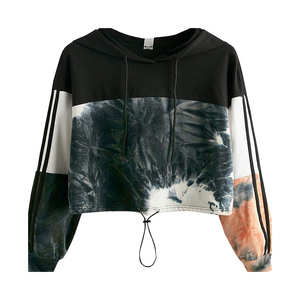 Hoodies courts pour femmes, automne/hiver, 100% coton molletonné, imprimés, durables, respirants, style streetwear. - Product Image 2