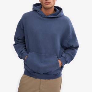 2025 haute qualité 350 GSM coton épais blanc plaine poids lourd surdimensionné sweats à capuche unisexe Logo personnalisé hommes sweats à capuche en molleton pour hommes - Product Image 2