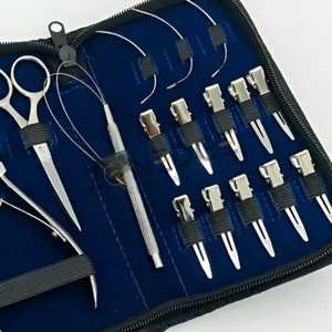 Nouveaux produits en acier inoxydable pince d'extension de cheveux avec pinces de sectionnement des cheveux et ciseaux solides de coupe de cheveux en boucle - Product Image 2