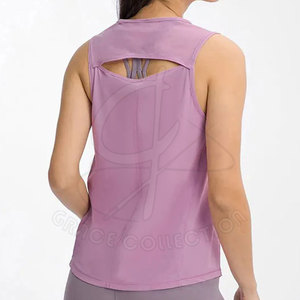 เสื้อกล้ามลำลองของผู้หญิงเสื้อกีฬาแบบสั่งทำจากปากีสถานโดยตรงพร้อมริบบิ้นตกแต่งสำหรับใช้ในโรงยิมกลางแจ้ง - Product Image 3