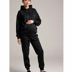 Survêtement de maternité surdimensionné pour femmes, survêtement de grossesse, jogging lourd, 100% coton, survêtements de maternité pour femmes - Product Image 5