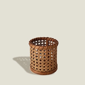 Petit panier de rangement multifonctionnel en rotin naturel moderne et écologique - Product Image 3