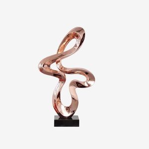 High Quality Iron Leaf Shape Sculpture with Wooden Base Christmas Home Decorative Wholesale Manufacturer Exporter for Livingroom - Product Image 6