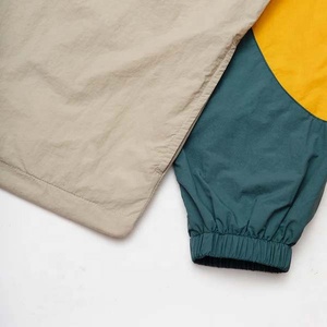 Veste coupe-vent rétro à fermeture éclair personnalisée, blocs de couleur, nylon imprimé, été, meilleure qualité, blocs de couleur, coupe-vent pour hommes - Product Image 3