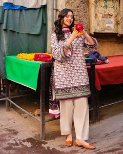 ชุดแต่งกายสำหรับผู้หญิงชุดประจำชาติปากีสถานดีไซน์เนอร์5578ผ้าไหมทางการสำหรับงานเลี้ยง - Product Image 3