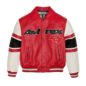 Vestes en cuir Avirex pour hommes, design de mode de qualité supérieure, personnalisables, grandes tailles, fermeture éclair. - Product Image 1