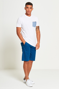 Camiseta de Manga Corta para Hombre, Estilo Juvenil Unisex, Diseño en Blanco Bordado, Tejido Ecológico de Poliéster/Algodón de 200 Gramos - Product Image 3