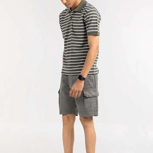 Jersey de manga corta informal para hombre, camiseta Polo de Golf de Color sólido con logotipo bordado personalizado, tejido de punto para verano - Product Image 5