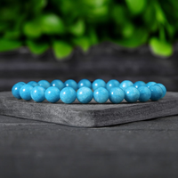 Pierre aigue-marine unisexe perlée pour bracelet, accessoire tendance spirituel en cristal de guérison naturelle pour hommes et femmes, bijoux de mode