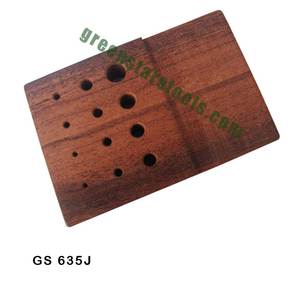 Plaque de calibrage en bois de rose pour bijoux, outil de précision pour fils et chaînes, outil manuel durable pour orfèvre |   Numéro d'article GS-635J - Product Image 1