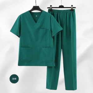 Bata de laboratorio sedosa para hospital de verano, bata de farmacia, abrigo de consulta antiestático, cintura con lengüeta, doble función para hombres y mujeres - Product Image 4