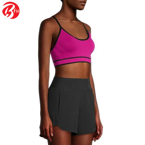 OEM Sujetador deportivo de fitness con estilo de las mujeres de talla grande sin espalda Crop en el nuevo estilo de moda de entrenamiento Simple cuello Halter Sujetador deportivo - Product Image 6