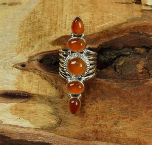 Anillos de Plata de Ley 92.5 con Baño de Oro Rosa y Piedras Naturales con Engaste de Garra y Formas Elegantes - Regalo al por Mayor para Ella - Product Image 3