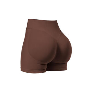 2025 Short de sport personnalisé à la mode Sports Fitness Workout Yoga Couleur unie et sublimé Plus Size en Spandex/Nylon - Product Image 4