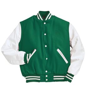 Custom Logo Wholesale Manufacturer <b>Men's</b> Baseball Varsity Jacket Breathable Windproof Woolen Leather Sleeve Casual <b>Coat</b> - Product Image 1