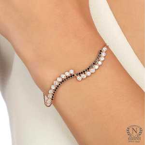 925 Sterling <b>Silver</b> ES Model Pink Crystal <b>Bracelet</b> & <b>Bangle</b> - Product Image 3