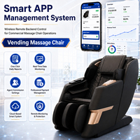 Fauteuil de massage commercial 4D corps entier, fonctionne avec pièces de monnaie, billets, cartes de crédit, code QR, paiement sans argent liquide et application