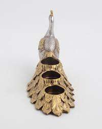 Handmade Gold Plated 3 Arm Peacock <b>Tea</b> <b>Light</b> <b>Holder</b> Best Home Decorative for Christmas Christmas Candle <b>Holder</b> - Product Image 2