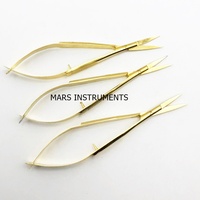 Ciseaux à ressort pour manucure plaqués or, extra-affûtés, droits/courbes, micro-ciseaux pour cuticules, pour la coupe des sourcils