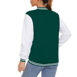 Veste universitaire pour femme avec poche personnalisée sur 2 côtés, prix bas, vêtements décontractés, veste universitaire pour femme multicolores en vente - Product Image 2