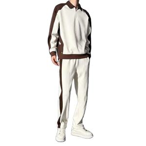 Costume décontracté haut de gamme pour hommes avec de beaux vêtements Nouveau printemps et automne Sweat-shirt de couleur contrastée Ensemble deux pièces - Product Image 2