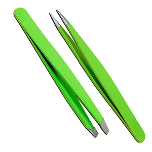 Mastering Precision Pinzas verdes profesionales para belleza del cabello Pinzas para cejas - Product Image 1