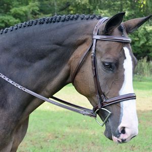 Bride de cheval avec bande de front de mode Bride de haute qualité avec bande de front exclusive NEW Horse Black fantaisie Leather Bridle - Product Image 4