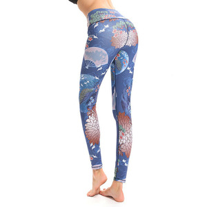 Leggings de sport évasés taille haute pour femme, 100 % coton, antibactériens, respirants, pour yoga, entraînement, style décontracté, longueur genou, tricotés - Product Image 4