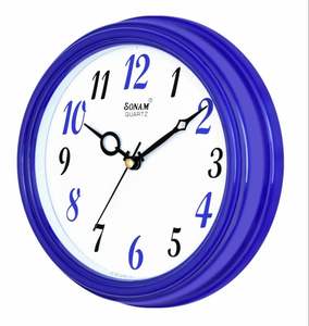 Designer Analog Wall Clock <b>2</b> Plastic Round Black Office Festival Home Hotel Premium Quality Multi Purpose Competitive Rate - Product Image 5