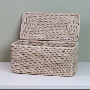 Panier de rangement en rotin naturel fait main, écologique, 2 compartiments, design moderne multifonctionnel, Artex Green Earth Made - Product Image 3
