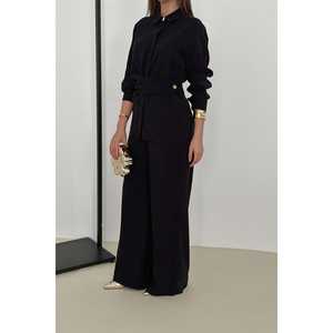 Conjunto de Traje de Dos Piezas Negro para Mujer al por Mayor - Product Image 1