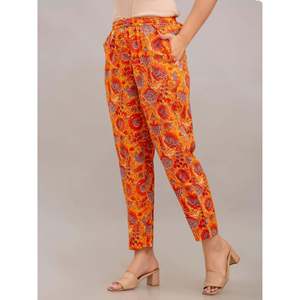 ชุดเซ็ตลำลองสีส้มเข้มสำหรับผู้หญิง (XXS-3/4 แขนเสื้อ ชุดสองชิ้น) - Product Image 4
