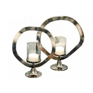 Bougeoir en métal et verre au design élégant nouveau look Super qualité couleur argent bougeoir votif décoration intérieure - Product Image 3