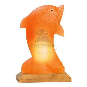 โคมไฟเกลือทรงเกลือทำจากวัสดุที่ดีที่สุดโคมไฟเกลือรูปปลาโลมา - Product Image 1