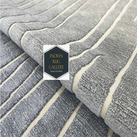 Marocain Berbère Ombre Blanc Charbon Noir Couleurs Personnalisé Noué À La Main NZ Nouvelle-Zélande Laine Coupe Pile Avec Base Plate Tapis Tapis