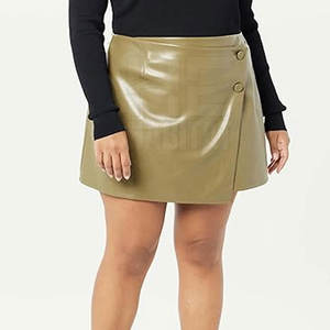 Diseña Tu Propio Logotipo, Minifaldas de Cuero Genuino para Mujer, Tela Suave y Cómoda, Corte Elegante - Product Image 5