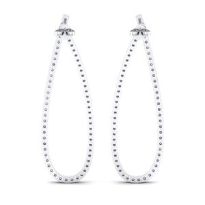 Boucles d'oreilles pendantes REYES en argent sterling 925 de haute qualité avec diamants de laboratoire CVD HPHT certifiés IGI, cadeau de mariage, bijoux fins - Product Image 4