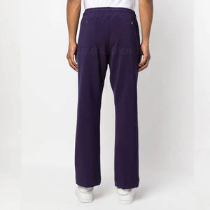 Pantalon évasé slim pour homme en coton et polyester léger, taille élastique tendance, coupe droite, style empilé mi-hauteur - Product Image 5