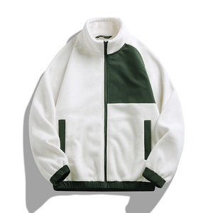 Vente en gros Pull à capuche double face pour hommes Veste cardigan épaissie en polaire d'agneau avec imprimé brodé Vêtements d'extérieur d'automne - Product Image 1