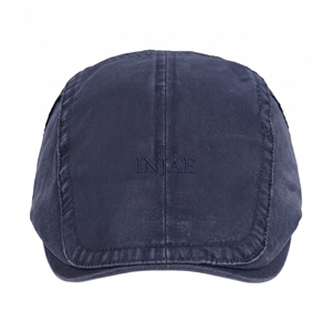 Casquette plate unisexe personnalisée en toile lavée brodée de fleurs vintage, réglable, style rétro, pour adultes, décontractée - Product Image 1