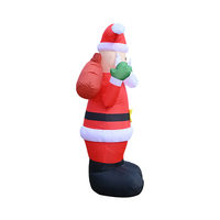Père Noël gonflable de 6 pieds avec sac à dos cadeau, LED, décoration de Noël gonflable pour l'extérieur, jardin, fête