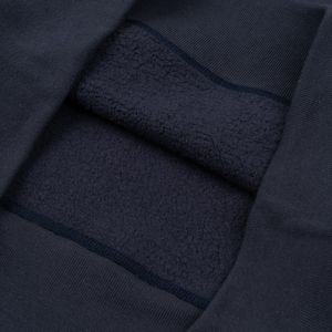 OEM Custom Logo & Design Classic Navy Blue Blank Pullover Hoodies For Men Comfort Fit Winter Men's Hoodies For Casual Wear - Product Image 5