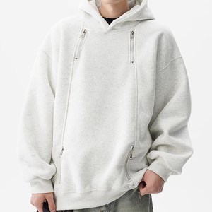 Chaqueta con Capucha Estilo Americano, Gruesa, con Doble Cremallera, Diseño de Letras, para Hombre, de Invierno, Antiencogimiento, de Poliéster, con Bolsillos - Product Image 1