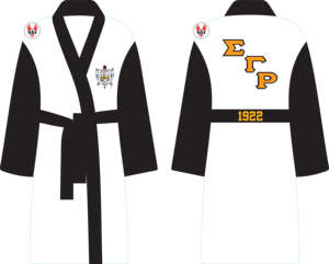 Bata Bordada de la Hermandad Sigma Gamma Rho, Pijama de Satén para Mujer, Ropa de Dormir de Poliéster Sublimado y Seda para Verano y Otoño - Product Image 3