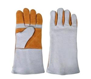 Guantes de Cuero, Guantes de Seguridad para Soldadura Duraderos, Aislantes del Calor, Resistentes al Desgaste, con Longitud Extendida - Product Image 1